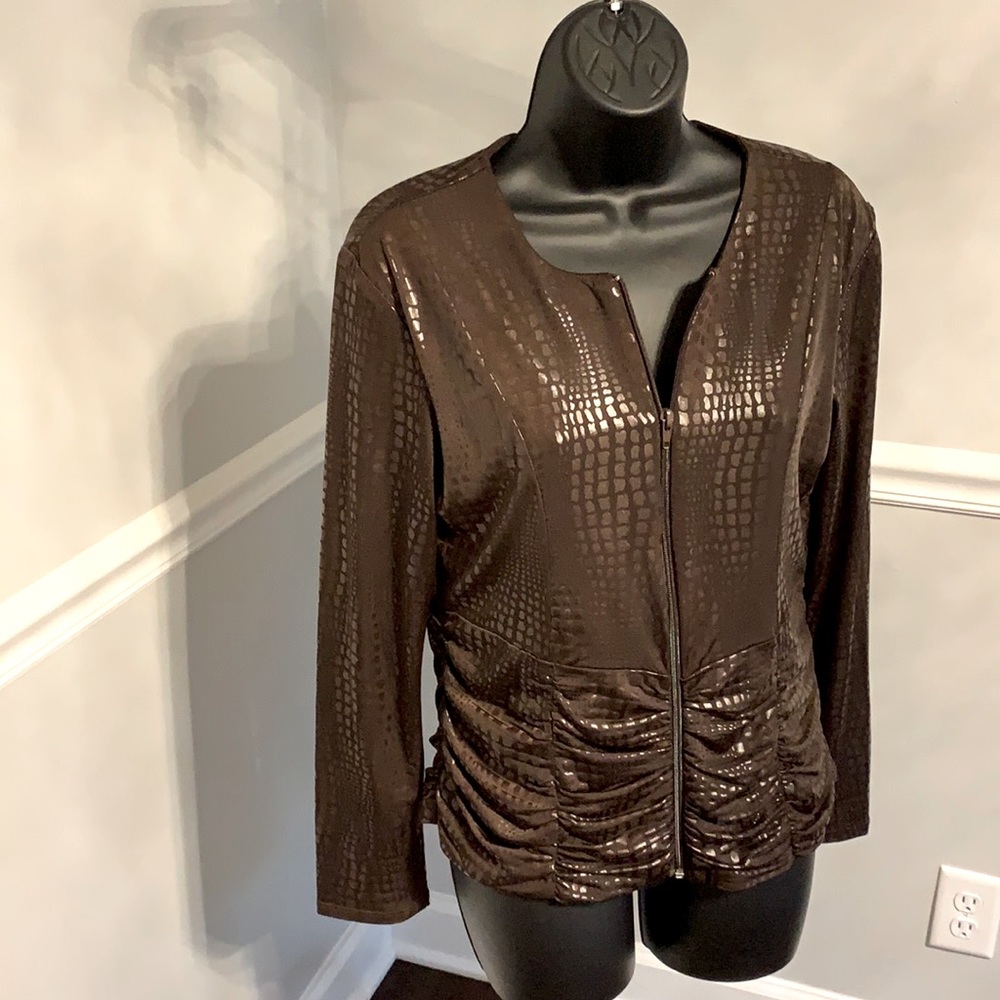 Sharon Max Crocodile Print Jacket Size M